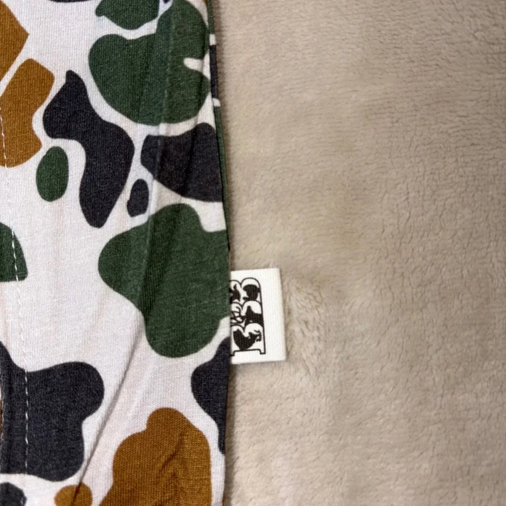 Bass Bucks and Birds Duck Camo Bamboo Viscose Two-Way Zip Sleeper 6-12M